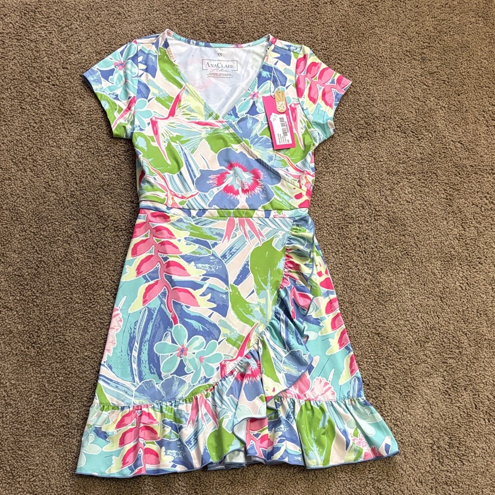 Ana Clare active Lola Dress. Lightweight moisture wicking SPF 50.